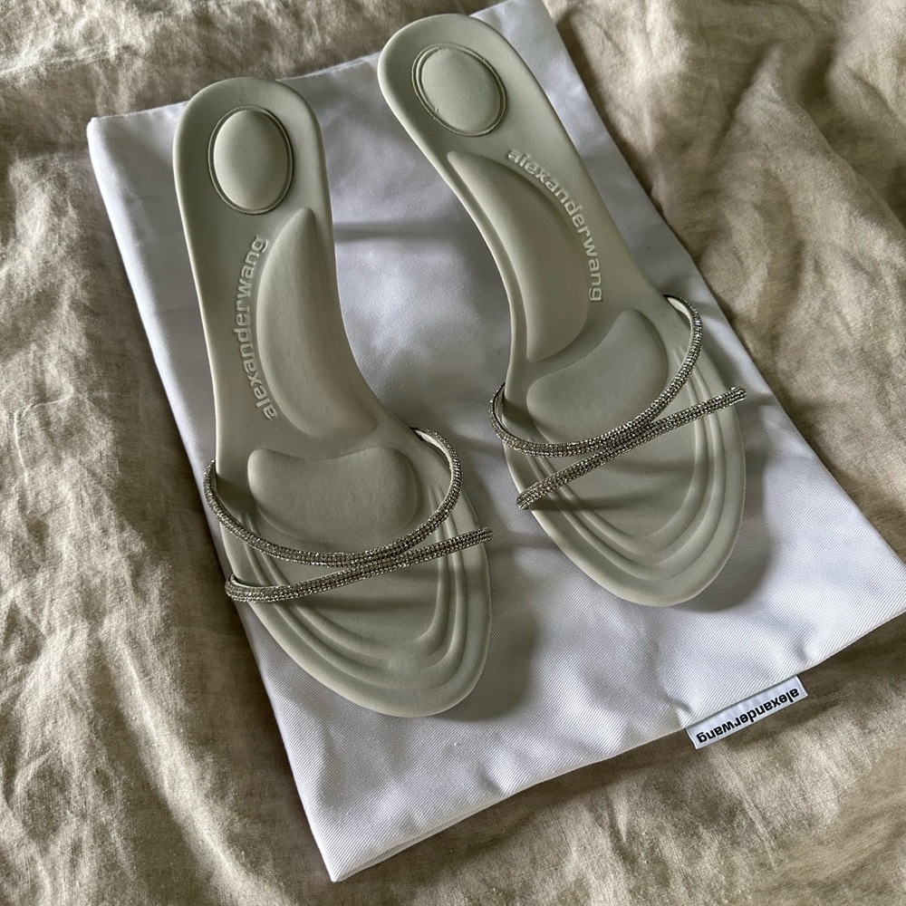 Alexander Wang Silver Strappy Heels